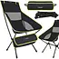 Trizand Inklapbare visstoel zwart 41 x 52 x 86 cm met stalen frame, transporthoes en draaglast 120 kg