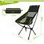 Trizand Inklapbare visstoel zwart 41 x 52 x 86 cm met stalen frame, transporthoes en draaglast 120 kg
