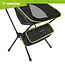 Trizand Inklapbare visstoel zwart 41 x 52 x 86 cm met stalen frame, transporthoes en draaglast 120 kg