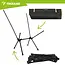 Trizand Inklapbare visstoel zwart 41 x 52 x 86 cm met stalen frame, transporthoes en draaglast 120 kg