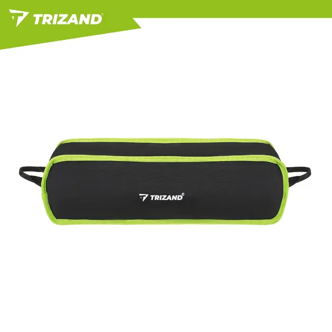 Trizand Inklapbare visstoel zwart 41 x 52 x 86 cm met stalen frame, transporthoes en draaglast 120 kg