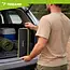 Trizand Inklapbare visstoel zwart 41 x 52 x 86 cm met stalen frame, transporthoes en draaglast 120 kg