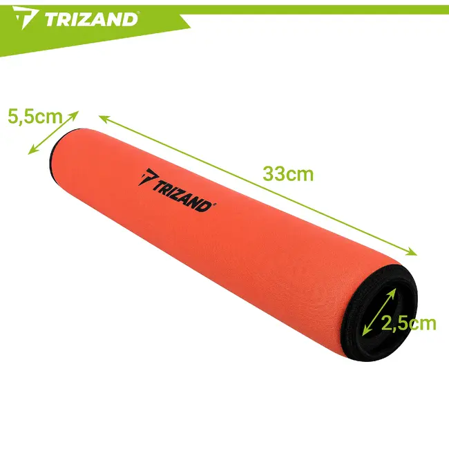 Trizand SUP peddel drijver oranje 33 cm voor peddels, kajaks en boards met lichte foam constructie en 2,5 cm opening