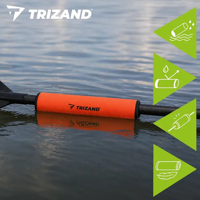 Trizand SUP peddel drijver oranje 33 cm voor peddels, kajaks en boards met lichte foam constructie en 2,5 cm opening