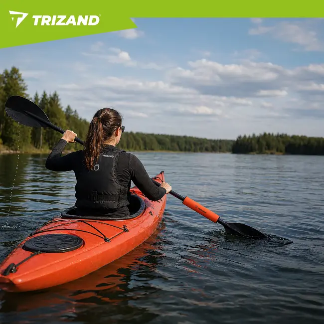 Trizand SUP peddel drijver oranje 33 cm voor peddels, kajaks en boards met lichte foam constructie en 2,5 cm opening