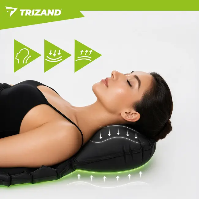 Trizand Zelfopblazende tweepersoons slaapmat 120 x 190 cm met voetpomp, draaghoes en nylon TPU