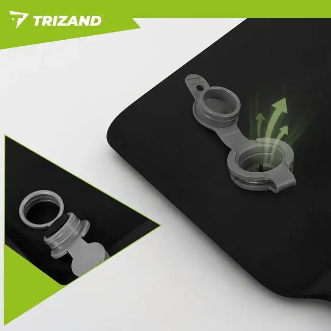 Trizand Zelfopblazende tweepersoons slaapmat 120 x 190 cm met voetpomp, draaghoes en nylon TPU