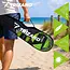 Trizand Complete badmintonset 8-delig met 4 rackets van 66,5 cm, 3 shuttles en hoes voor recreatief buiten spelen