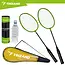 Trizand Badmintonset 9-delig met 2 rackets, 6 shuttles en hoes. Ideaal voor recreatief spelen in tuin, op strand of tijdens vakantie.