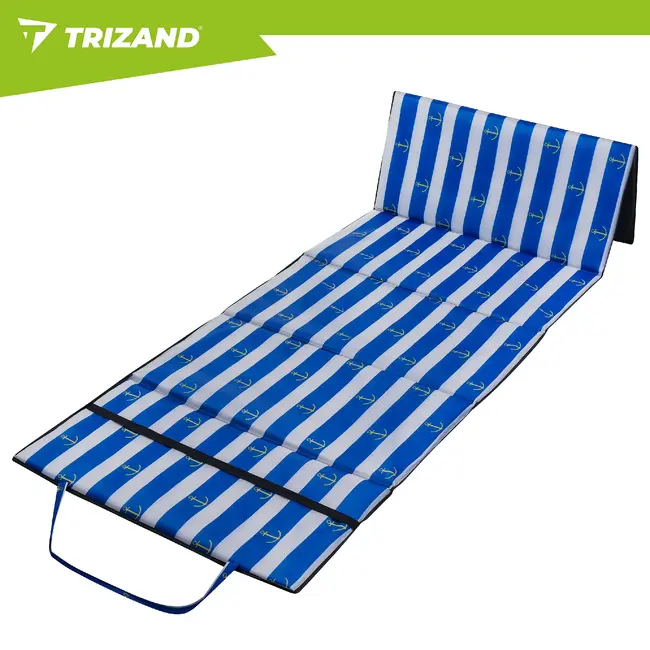 Trizand Opvouwbare strandmat XXL 192 x 66 x 1 cm waterbestendig voor strand camping en vakantie