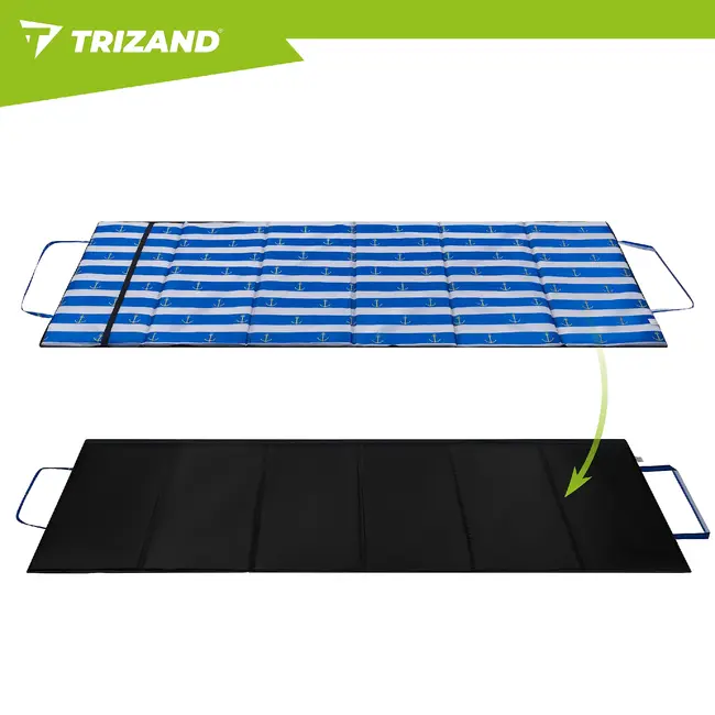 Trizand Opvouwbare strandmat XXL 192 x 66 x 1 cm waterbestendig voor strand camping en vakantie
