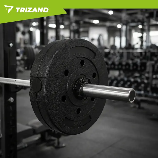 Trizand Haltergewichten set 5 kg 4 stuks voor krachttraining en fitness oefeningen