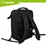 Trizand Zwarte reisrugzak 40 x 20 x 25 cm met 180° opening, USB-poort en kofferband voor handbagage
