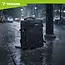 Trizand Zwarte reisrugzak 40 x 20 x 25 cm met 180° opening, USB-poort en kofferband voor handbagage