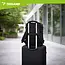 Trizand Zwarte reisrugzak 40 x 20 x 25 cm met 180° opening, USB-poort en kofferband voor handbagage