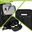 Trizand Zwarte reisrugzak 40 x 20 x 25 cm met 180° opening, USB-poort en kofferband voor handbagage