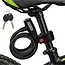 Trizand Lang fietsslot 150 cm zwart kabelslot voor fiets kinderwagen en scooter