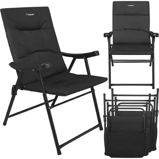 Trizand Set van 2 opvouwbare campingstoelen 59 x 70 x 91 cm met armleuningen en draagvermogen 100 kg