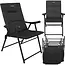 Trizand Set van 2 opvouwbare campingstoelen 59 x 70 x 91 cm met armleuningen en draagvermogen 100 kg
