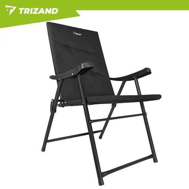 Trizand Set van 2 opvouwbare campingstoelen 59 x 70 x 91 cm met armleuningen en draagvermogen 100 kg