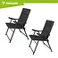 Trizand Set van 2 opvouwbare campingstoelen 59 x 70 x 91 cm met armleuningen en draagvermogen 100 kg