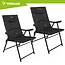 Trizand Set van 2 opvouwbare campingstoelen 59 x 70 x 91 cm met armleuningen en draagvermogen 100 kg