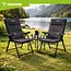 Trizand Set van 2 opvouwbare campingstoelen 59 x 70 x 91 cm met armleuningen en draagvermogen 100 kg