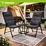 Trizand Set van 2 opvouwbare campingstoelen 59 x 70 x 91 cm met armleuningen en draagvermogen 100 kg
