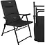 Trizand Inklapbare campingstoel zwart 59 x 70 x 91 cm voor camping tuin en outdoor gebruik