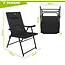 Trizand Inklapbare campingstoel zwart 59 x 70 x 91 cm voor camping tuin en outdoor gebruik