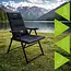 Trizand Inklapbare campingstoel zwart 59 x 70 x 91 cm voor camping tuin en outdoor gebruik