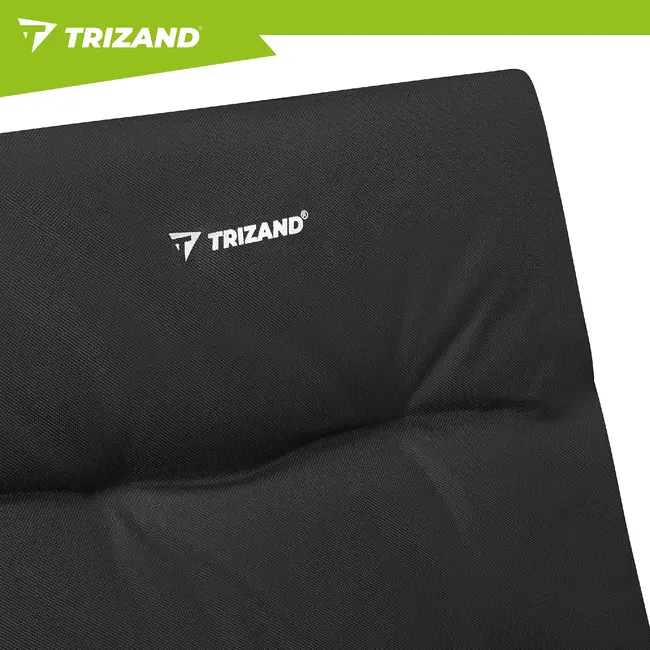 Trizand Inklapbare campingstoel zwart 59 x 70 x 91 cm voor camping tuin en outdoor gebruik