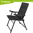 Trizand Inklapbare campingstoel zwart 59 x 70 x 91 cm voor camping tuin en outdoor gebruik