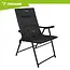 Trizand Inklapbare campingstoel zwart 59 x 70 x 91 cm voor camping tuin en outdoor gebruik