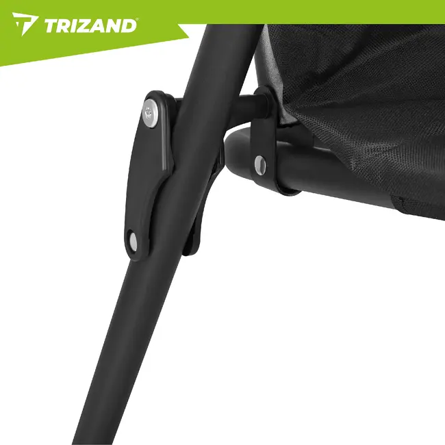 Trizand Inklapbare campingstoel zwart 59 x 70 x 91 cm voor camping tuin en outdoor gebruik