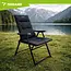 Trizand Inklapbare campingstoel zwart 59 x 70 x 91 cm voor camping tuin en outdoor gebruik