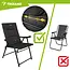 Trizand Inklapbare campingstoel zwart 59 x 70 x 91 cm voor camping tuin en outdoor gebruik