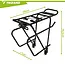 Trizand Zwarte aluminium fietsbagagedrager tot 25 kg voor 24-29 inch fietsen met schijfremmen