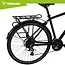 Trizand Zwarte aluminium fietsbagagedrager tot 25 kg voor 24-29 inch fietsen met schijfremmen