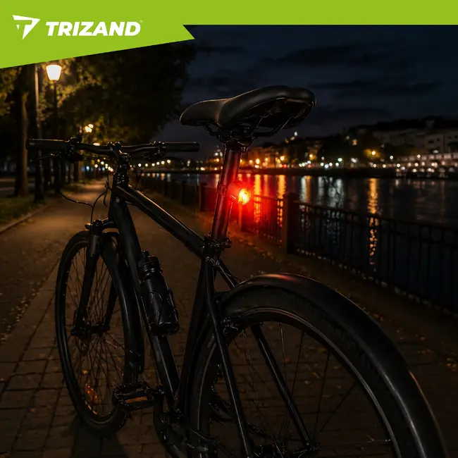 Trizand Rode LED fietslamp achterlicht compact en eenvoudig te monteren voor veilig fietsen in het donker