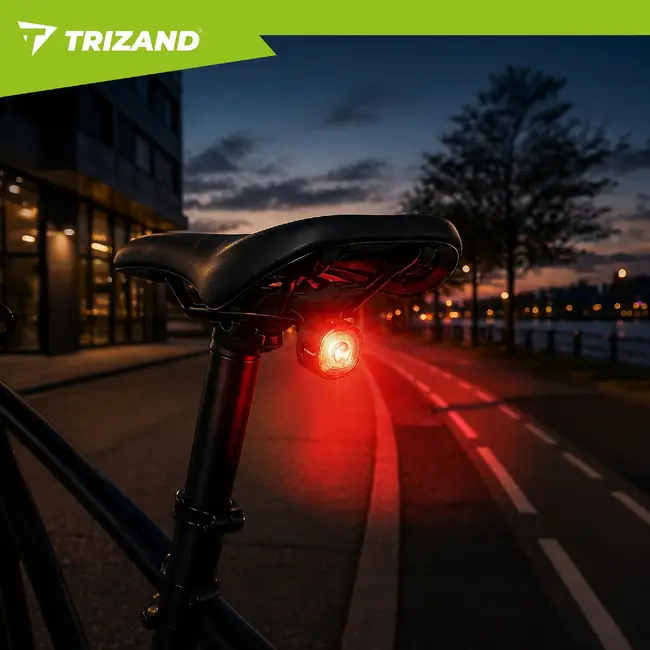Trizand Rode LED fietslamp achterlicht compact en eenvoudig te monteren voor veilig fietsen in het donker