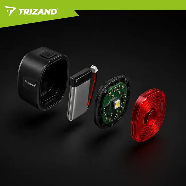 Trizand Rode LED fietslamp achterlicht compact en eenvoudig te monteren voor veilig fietsen in het donker