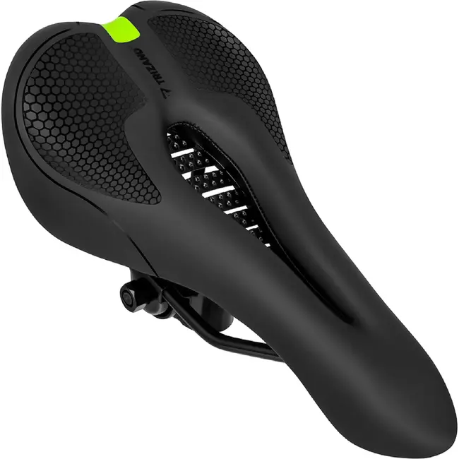 Trizand Comfortabel fietszadel 28 x 14 cm zwart met ergonomische vorm, ventilatie en demping voor stadsfiets