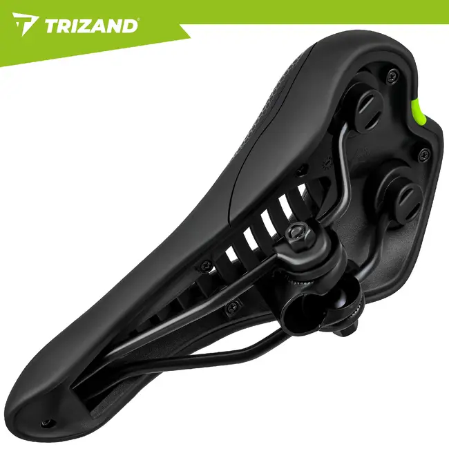 Trizand Comfortabel fietszadel 28 x 14 cm zwart met ergonomische vorm, ventilatie en demping voor stadsfiets