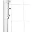 Trizand Metalen voetbalgoal 213 x 150 x 90 cm wit met net, haringen en montagekit voor training in de tuin