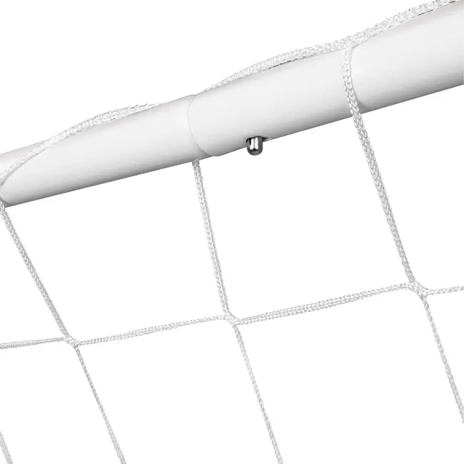 Trizand Metalen voetbalgoal 213 x 150 x 90 cm wit met net, haringen en montagekit voor training in de tuin