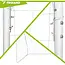 Trizand Metalen voetbalgoal 213 x 150 x 90 cm wit met net, haringen en montagekit voor training in de tuin