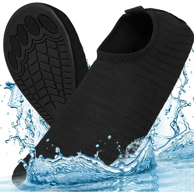 Trizand Zwarte waterschoenen maat 43 voor strand zwembad en watersport met antislip zool en comfortabele pasvorm
