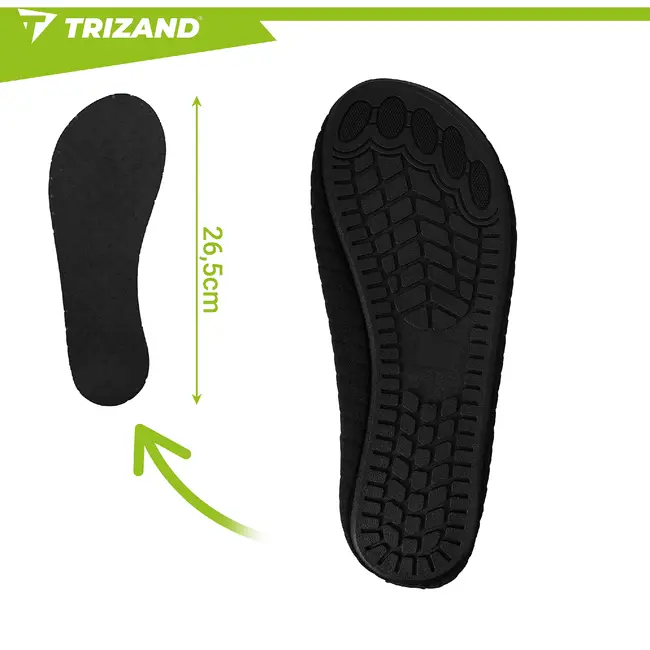 Trizand Zwarte waterschoenen maat 43 voor strand zwembad en watersport met antislip zool en comfortabele pasvorm