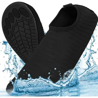Trizand Zwarte waterschoenen maat 42 voor strand zwembad en watersport met antislip zool en comfortabele pasvorm